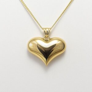 10K Gold Heart Necklace Set