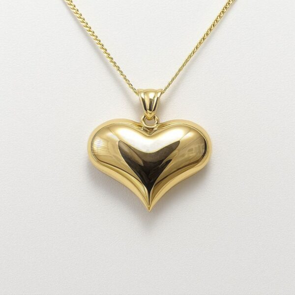 10K Gold Heart Necklace Set