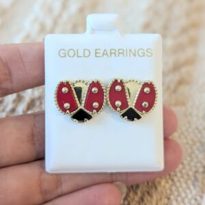 10K Gold Ladybug Earrings – Van Cliff