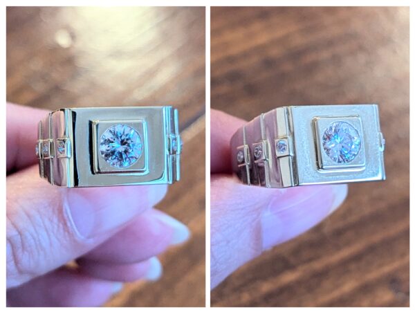 10k Square Men's Ring