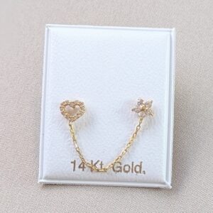 Earring Heart and Star