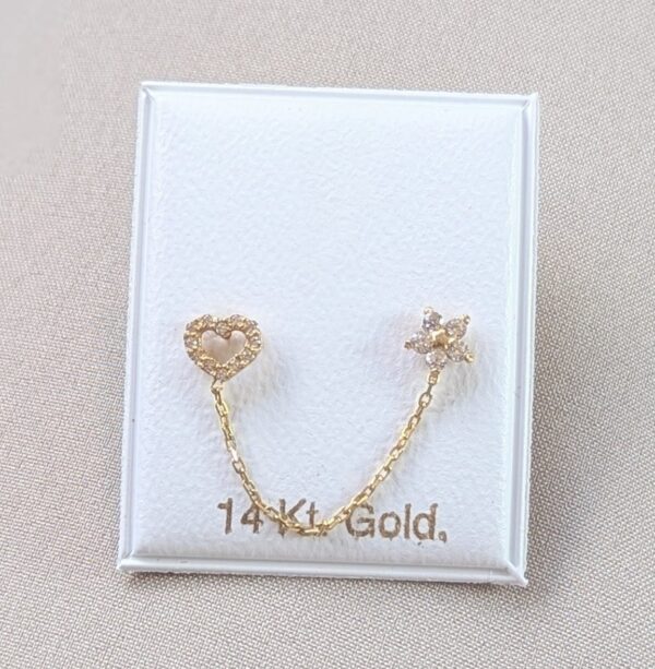 Earring Heart and Star